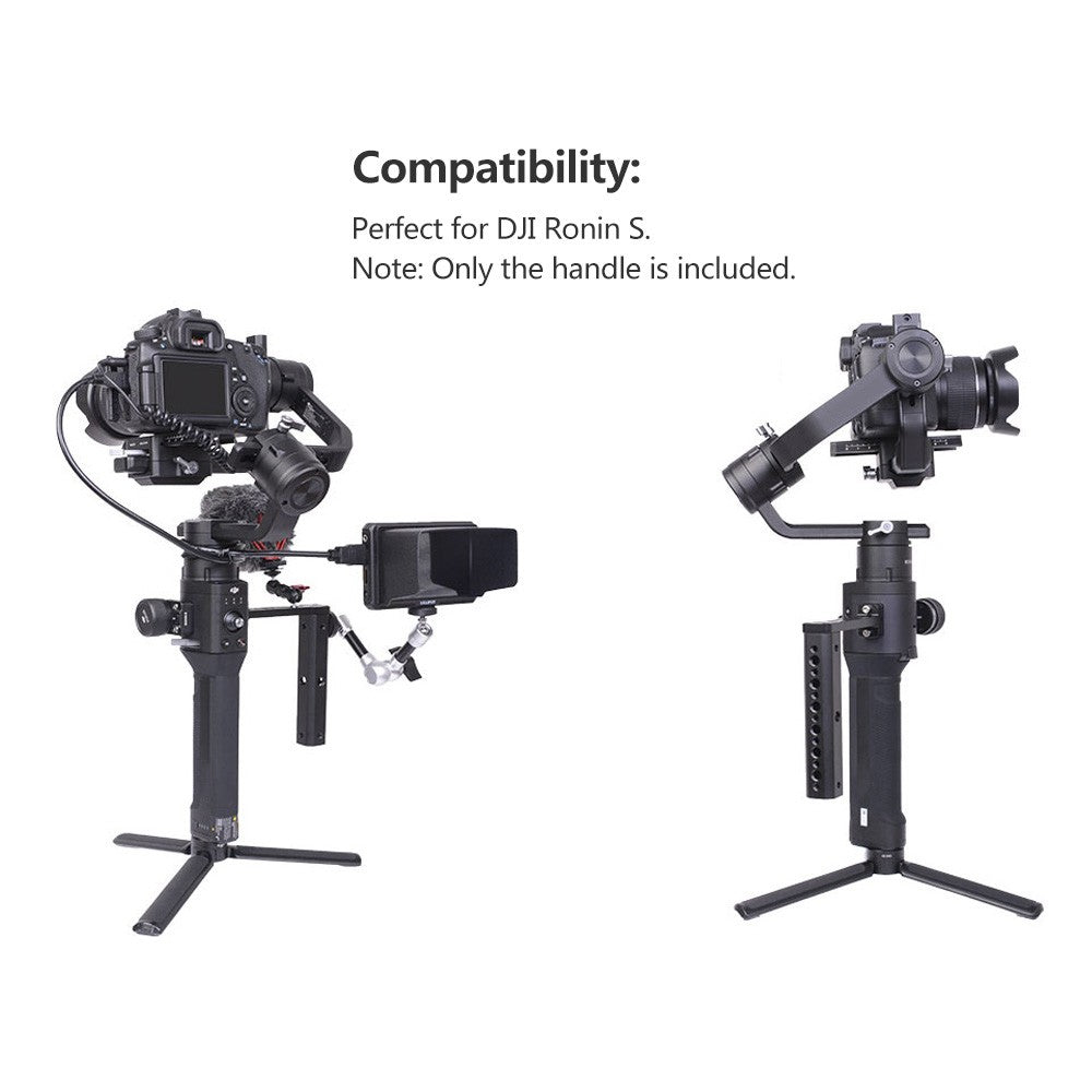 DF DIGITALFOTO VISIONNH Vision Neck Handle Hold Plate Bracket Grip Extension Rods Bar with Hot Shoe Mount for DJI Ronin S Mounting Monitor Microphone LED Video Light