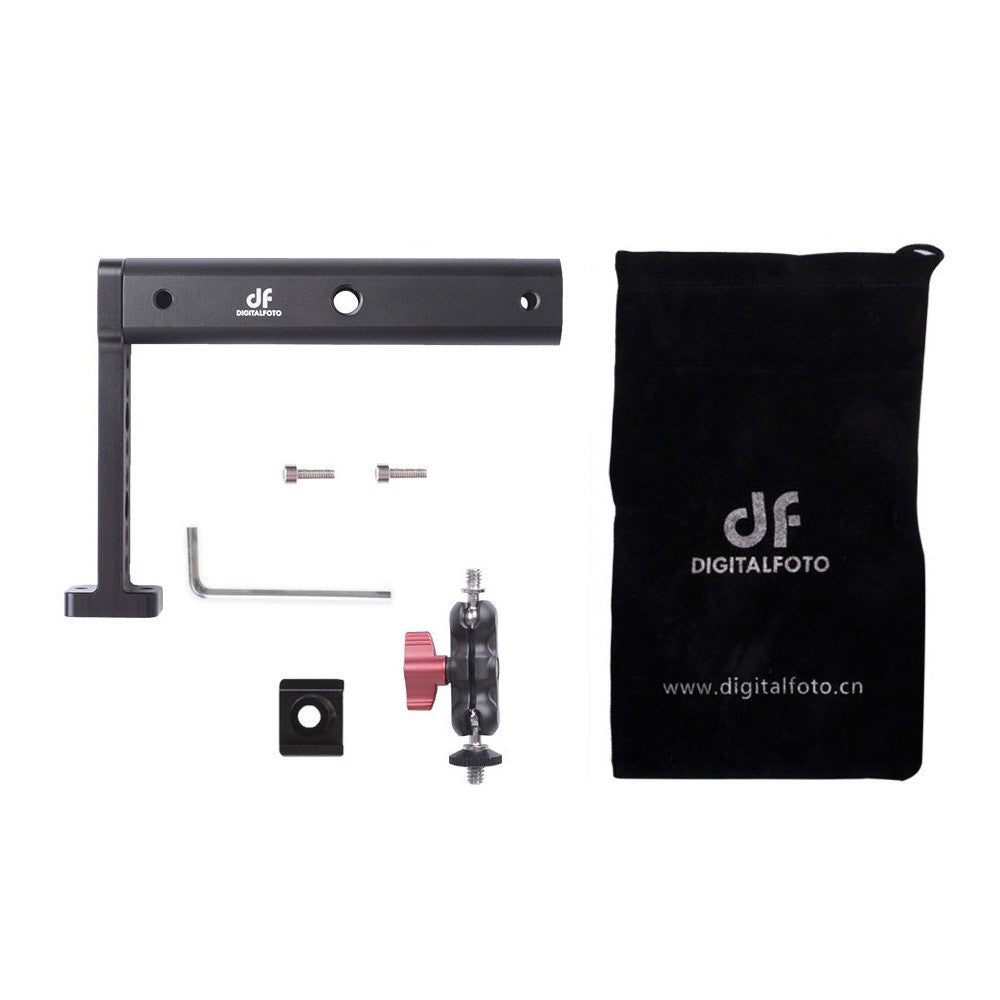 DF DIGITALFOTO VISIONNH Vision Neck Handle Hold Plate Bracket Grip Extension Rods Bar with Hot Shoe Mount for DJI Ronin S Mounting Monitor Microphone LED Video Light