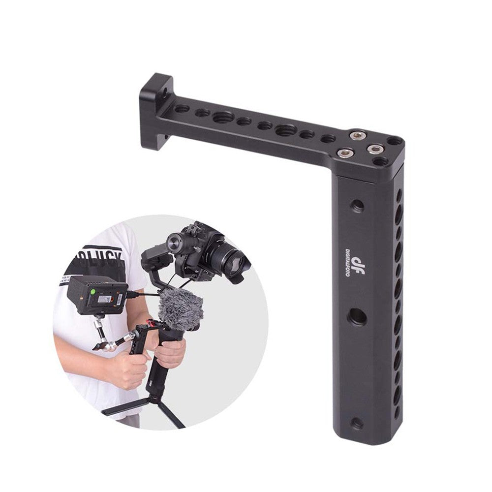 DF DIGITALFOTO VISIONNH Vision Neck Handle Hold Plate Bracket Grip Extension Rods Bar with Hot Shoe Mount for DJI Ronin S Mounting Monitor Microphone LED Video Light
