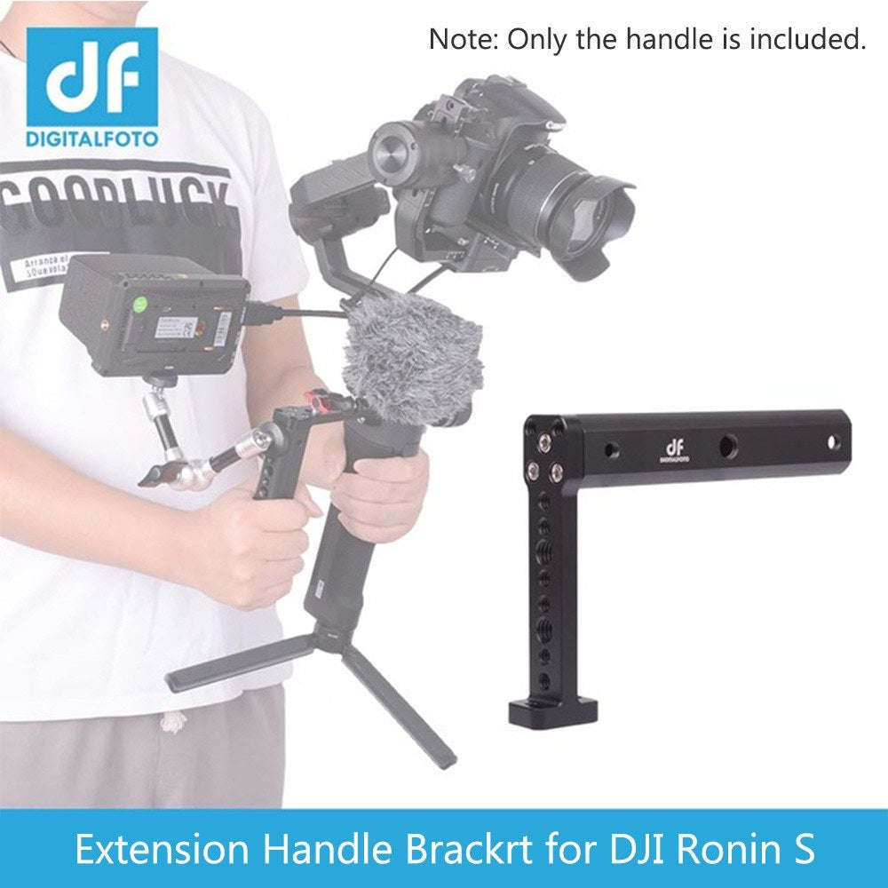 DF DIGITALFOTO VISIONNH Vision Neck Handle Hold Plate Bracket Grip Extension Rods Bar with Hot Shoe Mount for DJI Ronin S Mounting Monitor Microphone LED Video Light