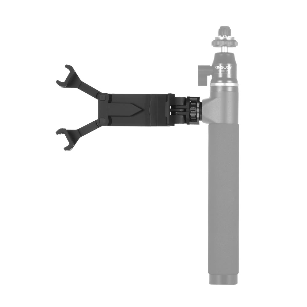 KINGJOY LC-22 Foldable Adjustable Smartphone Clip Holder Clamp Bracket with 1/4&quot; Screw for iPhone DJI OSMO Handheld Stabilizer Selfie Stick