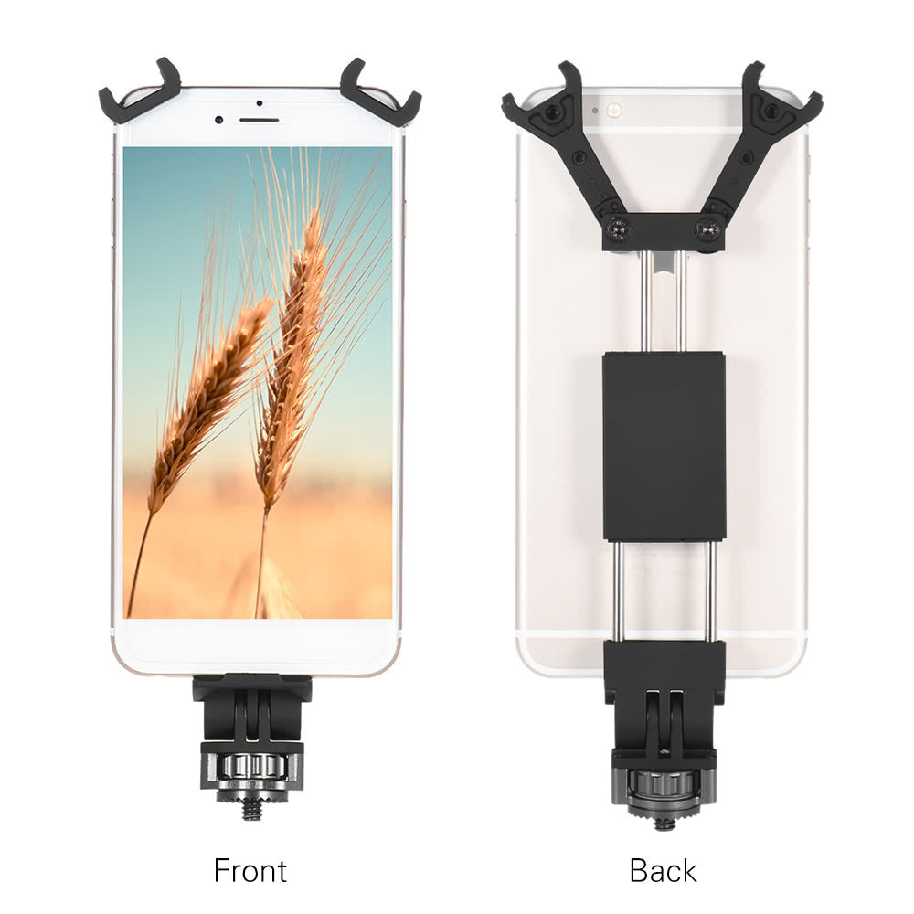 KINGJOY LC-22 Foldable Adjustable Smartphone Clip Holder Clamp Bracket with 1/4&quot; Screw for iPhone DJI OSMO Handheld Stabilizer Selfie Stick