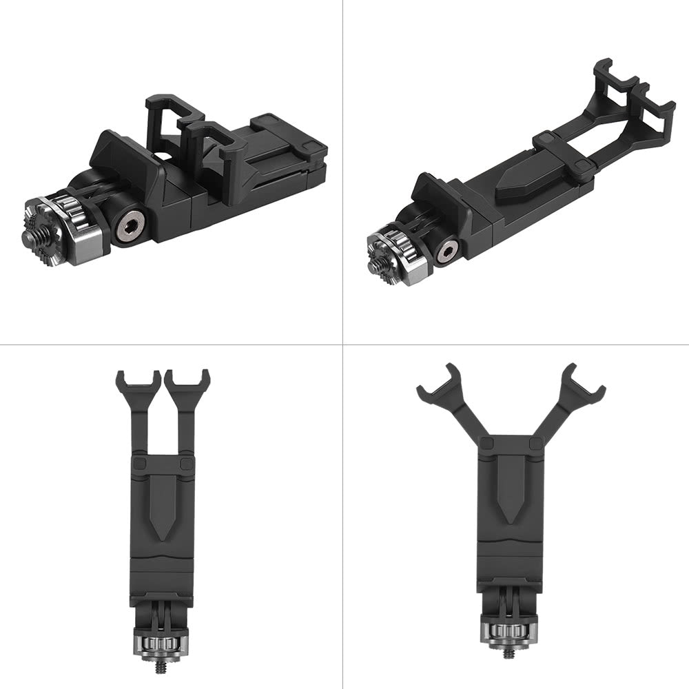 KINGJOY LC-22 Foldable Adjustable Smartphone Clip Holder Clamp Bracket with 1/4&quot; Screw for iPhone DJI OSMO Handheld Stabilizer Selfie Stick