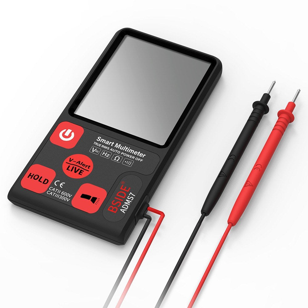 BSIDE ADMS7 Smart Multimeter True RMS Digital Multimeter Measuring AC/DC Voltage Resistance Frequency with LCD Display