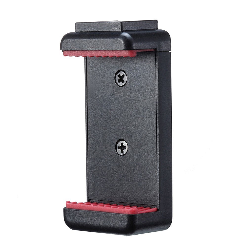 ULANZI ST-07 Non-slip Durable Adjustable Phone Holder Vlog Phone Clip with 1/4 Inch Screw Holes Extending Cold Shoe for 5.6-8.3cm Width Smartphone for Tripod LED Light Microphone
