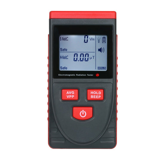 KKmoon Electromagnetic Radiation Tester Digital LCD Radiation Detector Dosimeter Tester EMF Meter Counter - Black/Red