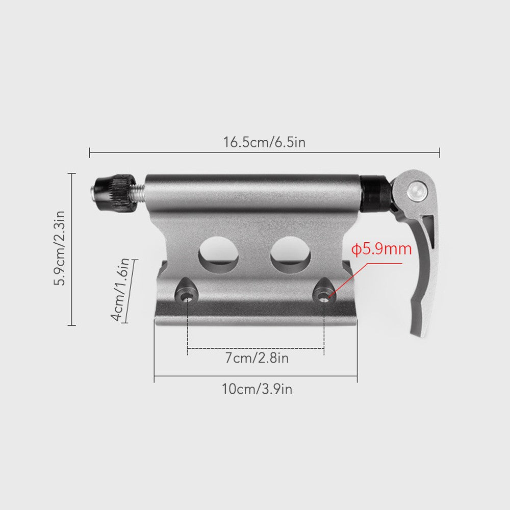 Bike Block Fork Mount Quick Release Bicycle Carrier Bicycle Front Fork Fixed Clip - Silver
