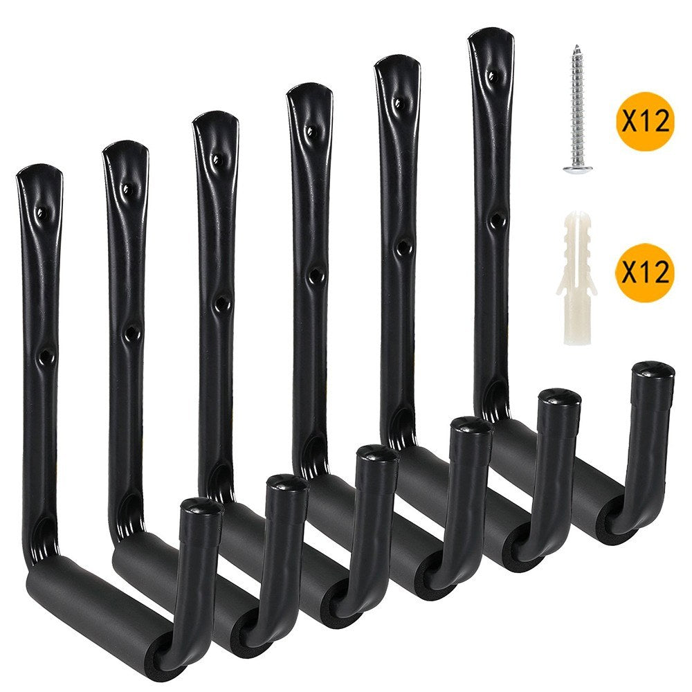 Wall Mounted Heavy Duty Garage Utility Hooks Hangers with Screws Wall Anchors