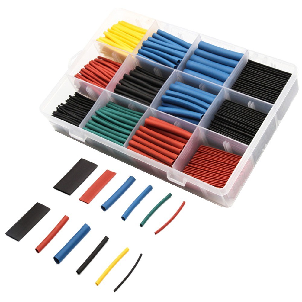 560pcs 2:1 H-eat Shrink Tubing Assortment Kit Electric Insulation W-rap Cable Sleeve with Portable Storage Box