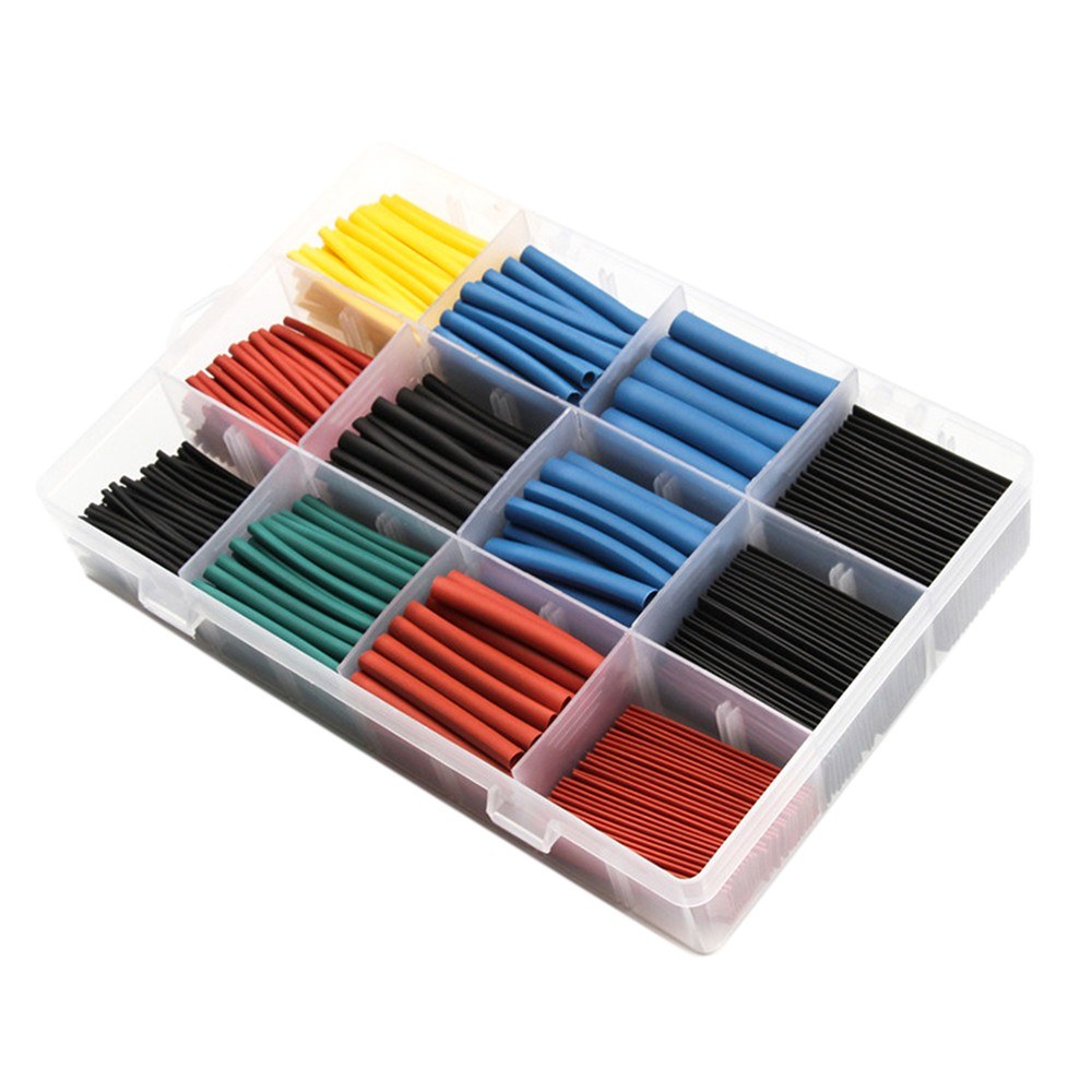 560pcs 2:1 H-eat Shrink Tubing Assortment Kit Electric Insulation W-rap Cable Sleeve with Portable Storage Box