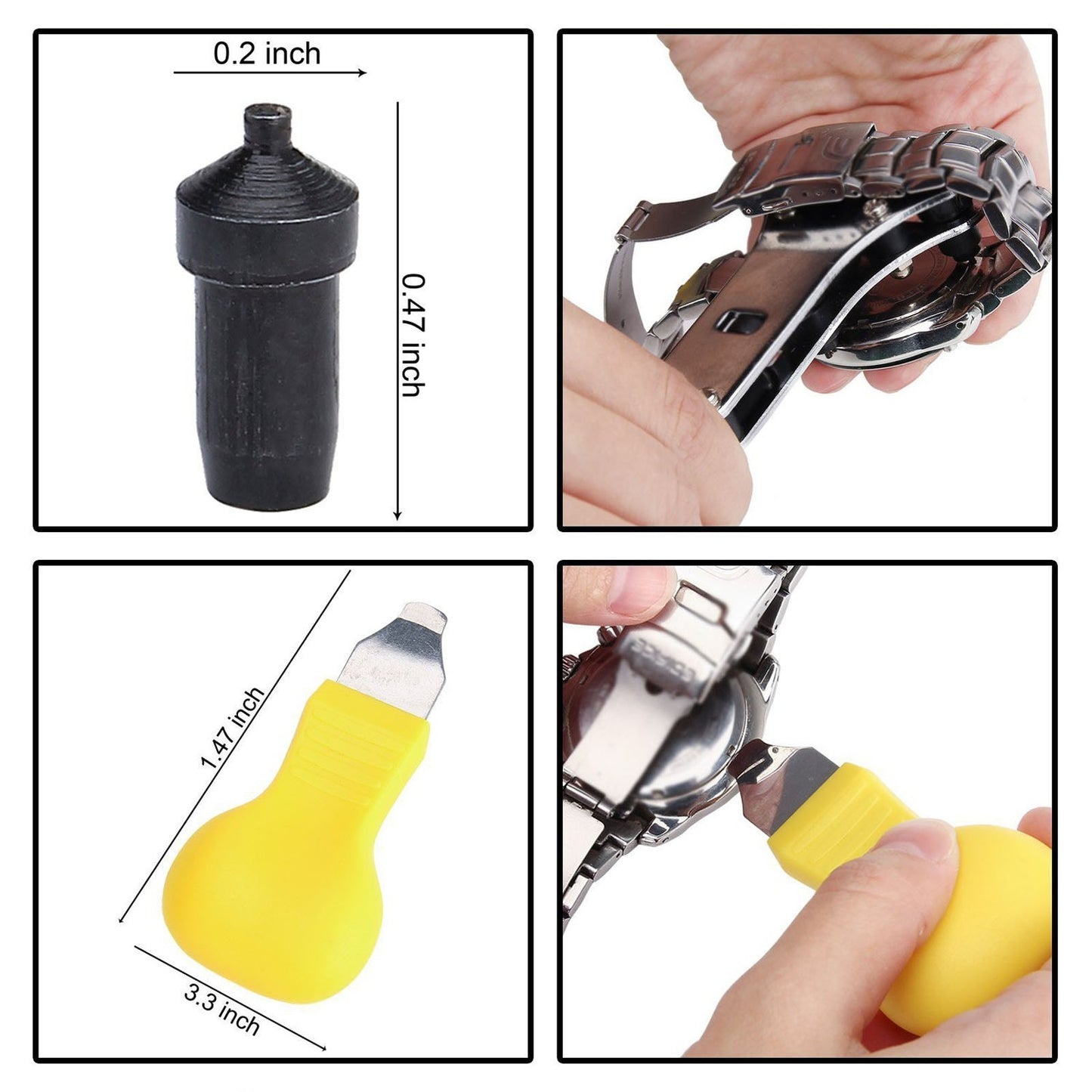 162 Sets Watch Repairings Tools Household Repairings Tools Removing Watch Back Cover Tools Replacing Watch Battery Tools Watchmaker Tools Kit