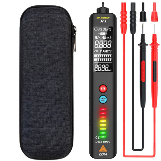 MAXRIENY LCD Display Screen Voltage Detector Multimeter Tester Non-contact Breakpoint Locate Live Wire Indicate Tools