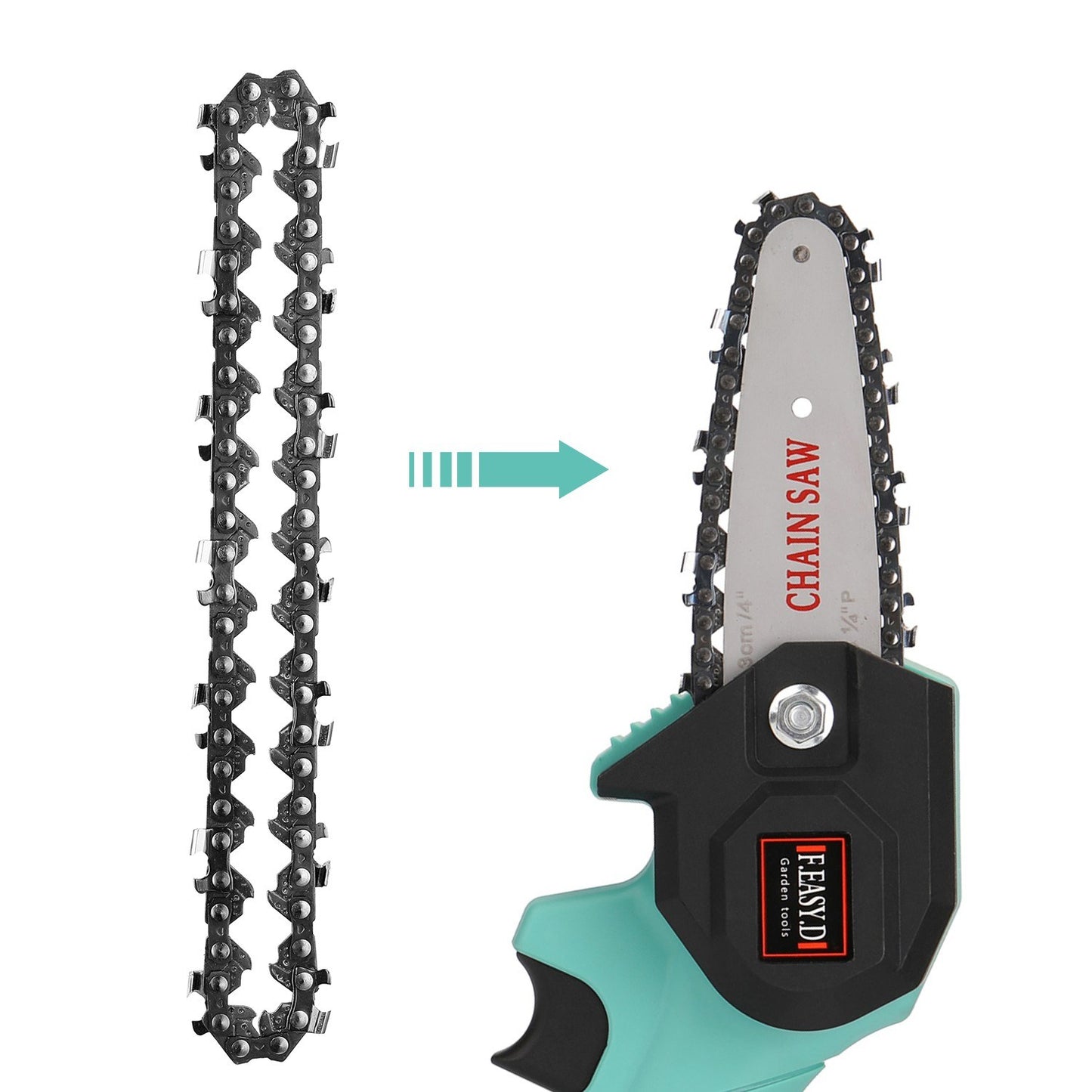 4 Inch Mini Steel Chain Chainsaw Electric Saw Replacement Accessory