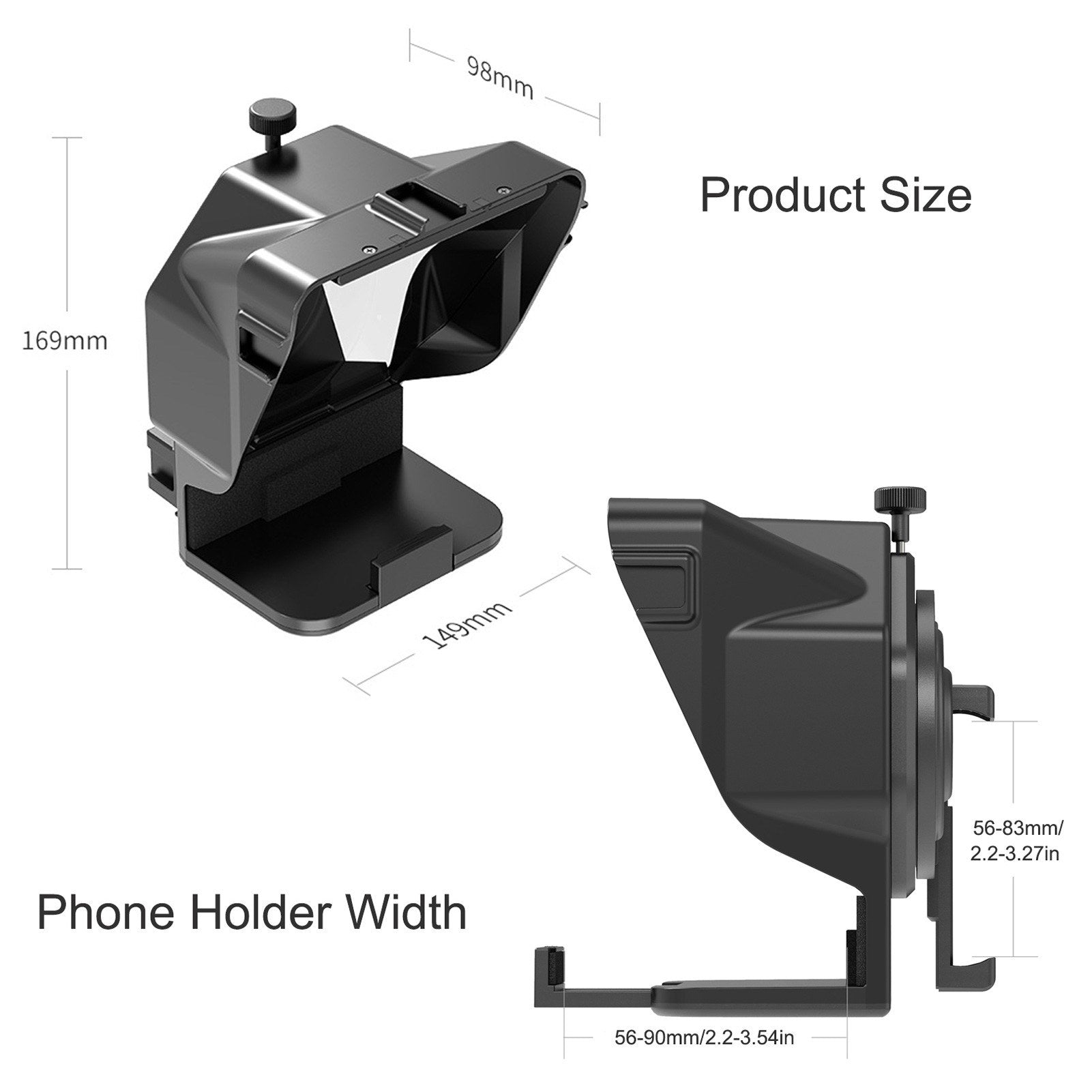 ULANZI Smartphone Teleprompter Prompter with Phone Holder Remote Contr