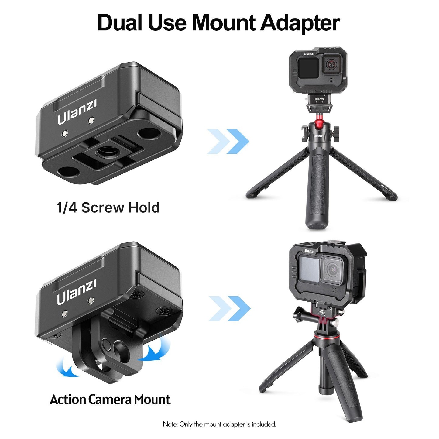 Uniqkart R080 Aluminum Alloy Solid Practical Quick Release Mount Base with Magnetic Action Camera Mount Interface