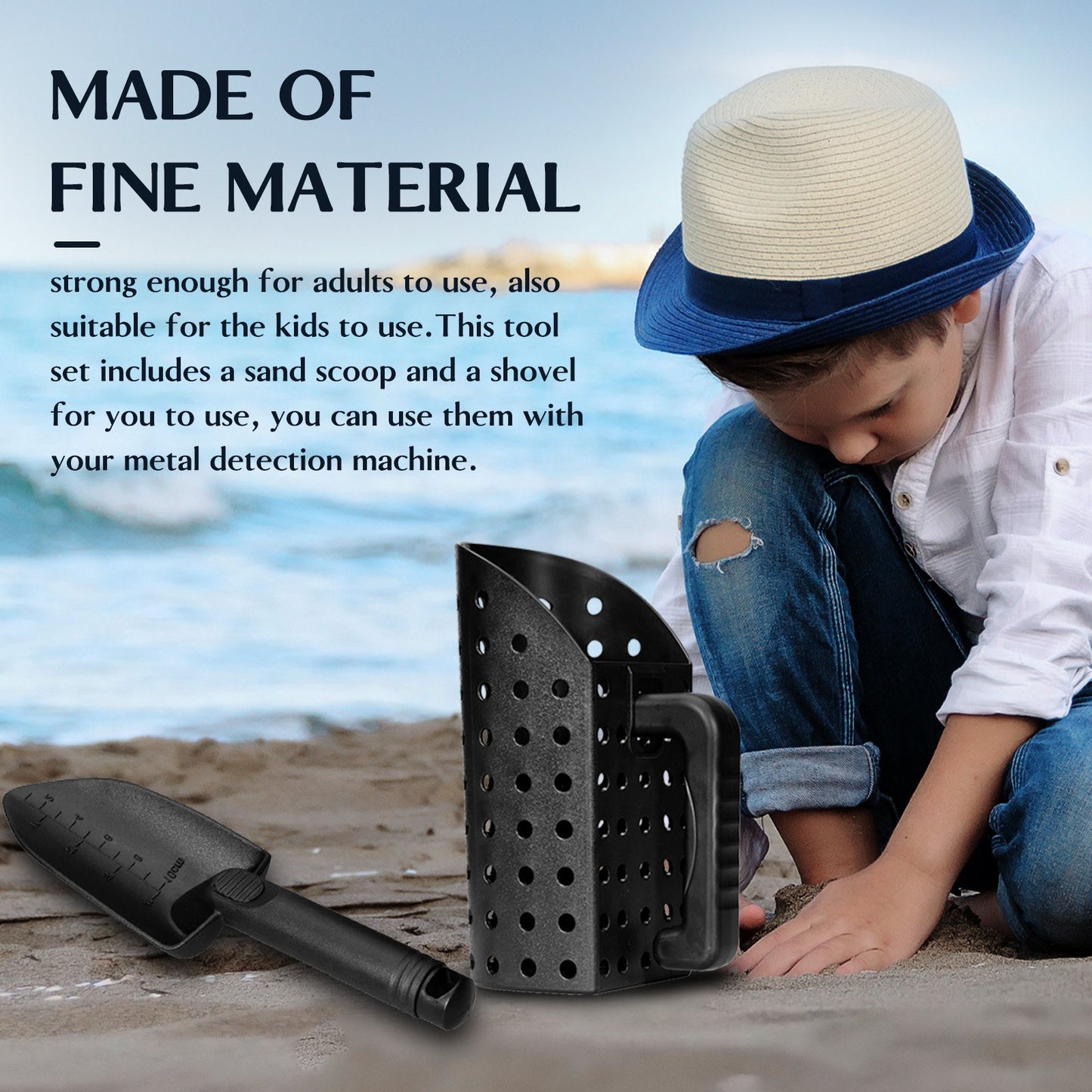 2Pcs/Set Sand Scoop Shovel Set Metal Finder Accessory Treasure Hunter Tool Accessory