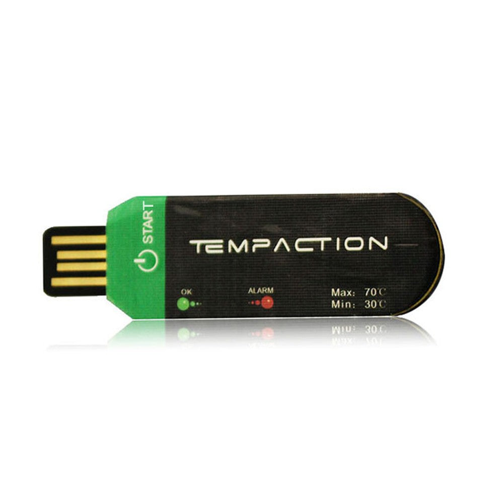 1 PCS Disposable Portable USB Vegetable Fruit Cold Chains Transport Temperature Data Logger Recorder Storage Temperature Monitoring 42000 Points IP67 Automatically PDF Data Logger