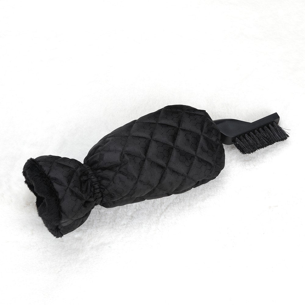 for Car Vehicle-mounted Aluminum Alloy Retractable Snow Shovel Multifunctional Snow Scraping Car Cleaning Tool - Black Deicing Scraper/Black Glove/Blue Snow Brush