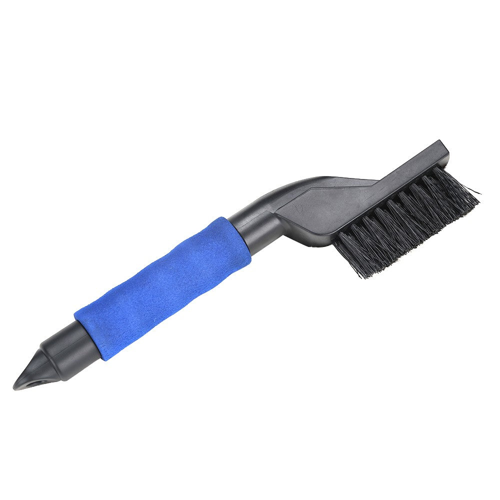 for Car Vehicle-mounted Aluminum Alloy Retractable Snow Shovel Multifunctional Snow Scraping Car Cleaning Tool - Black Deicing Scraper/Black Glove/Blue Snow Brush