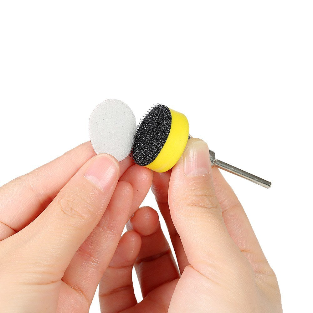 100Pcs 25mm 1 inch Sander Disc Sanding Disk for DIY grinding and polishing 100-3000 Grit Paper with 1 inch Abrasive Polish Pad Plate + 1/8 inch Shank Rotary Tool