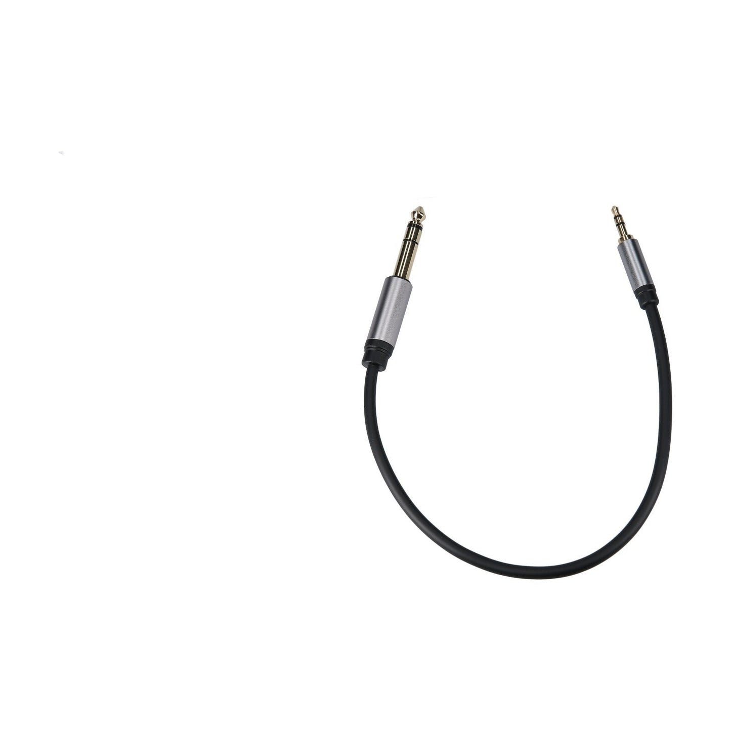 3.5mm to 6.5mm Audio Cable Male to Male Connection Cable Cord for Phone Laptop - 0.3m/Black