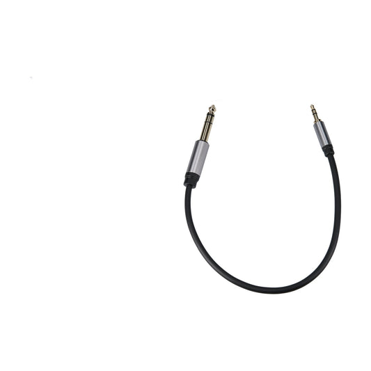 3.5mm to 6.5mm Audio Cable Male to Male Connection Cable Cord for Phone Laptop - 0.3m/Black