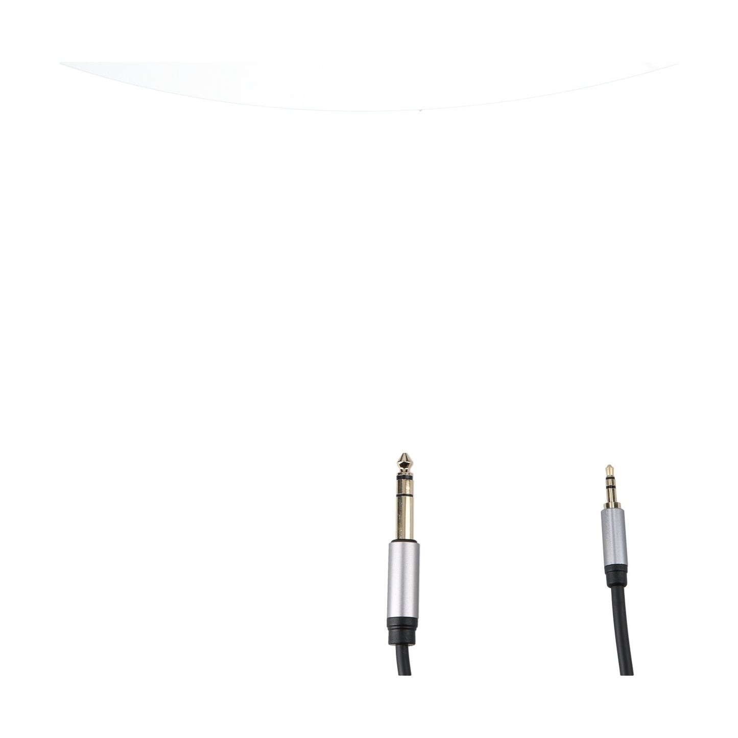 3.5mm to 6.5mm Audio Cable Male to Male Connection Cable Cord for Phone Laptop - 0.3m/Black