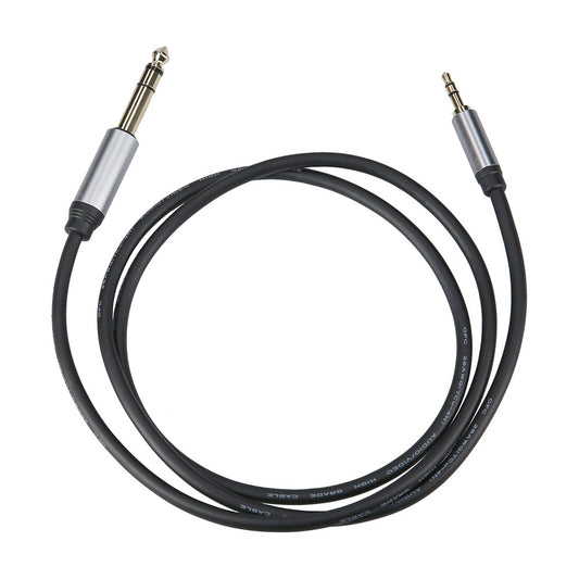 3.5mm to 6.5mm Audio Cable Male to Male Connection Cable Cord for Phone Laptop - 1m/Black