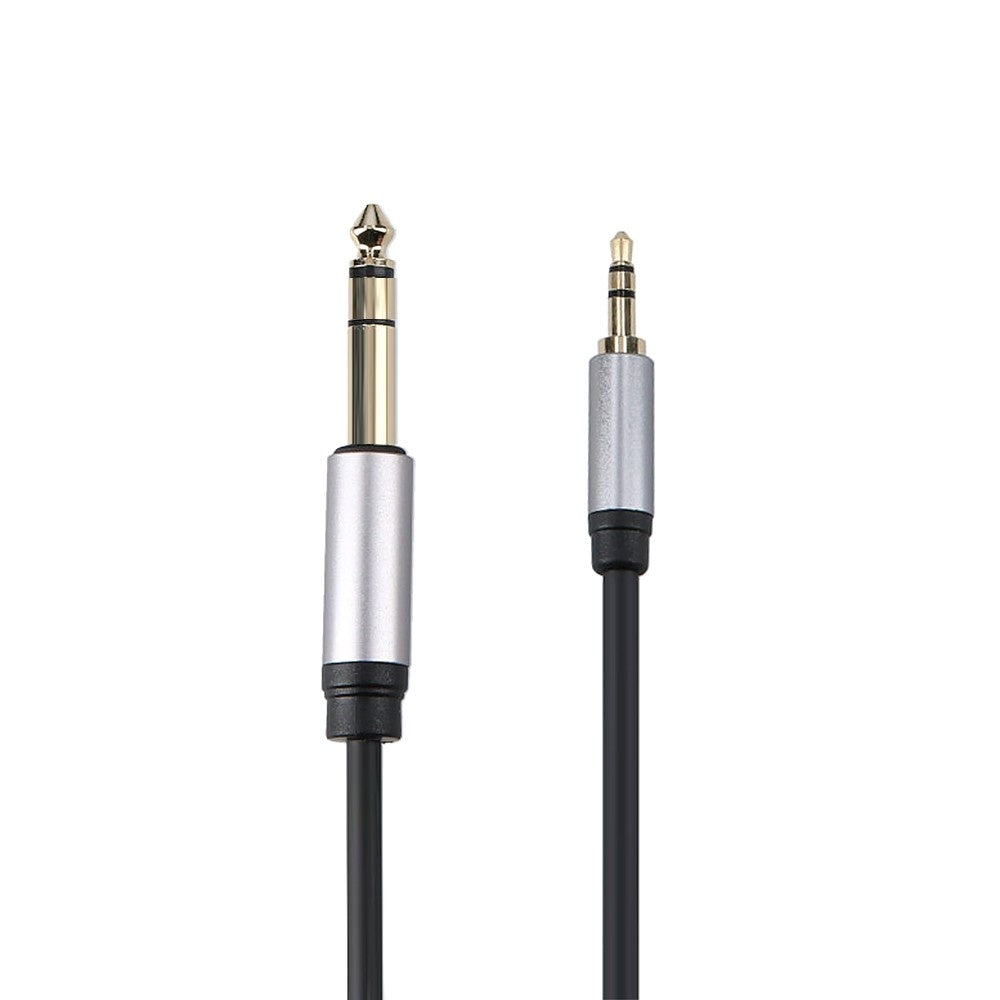 3.5mm to 6.5mm Audio Cable Male to Male Connection Cable Cord for Phone Laptop - 1m/Black