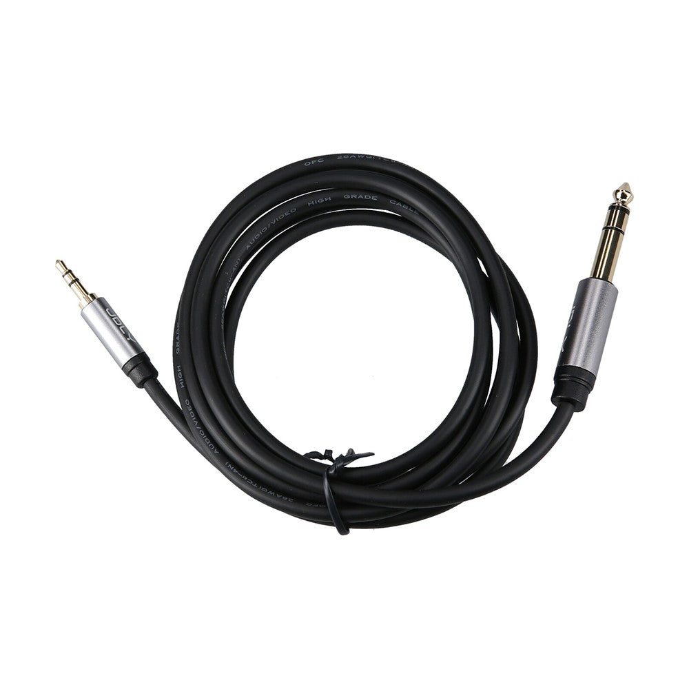 3.5mm to 6.5mm Audio Cable Male to Male Connection Cable Cord for Phone Laptop - 1.8m/Black