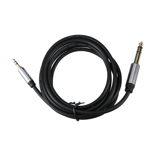 3.5mm to 6.5mm Audio Cable Male to Male Connection Cable Cord for Phone Laptop - 1.8m/Black