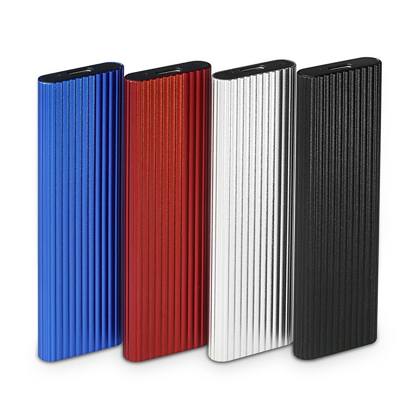 M.2 SATA NVME to USB 3.1 Hard Drive Enclosure Dual Protocol 10Gbps Transmission Portable Type-C External Enclosure Aluminum Alloy Shell with LED Light - Red