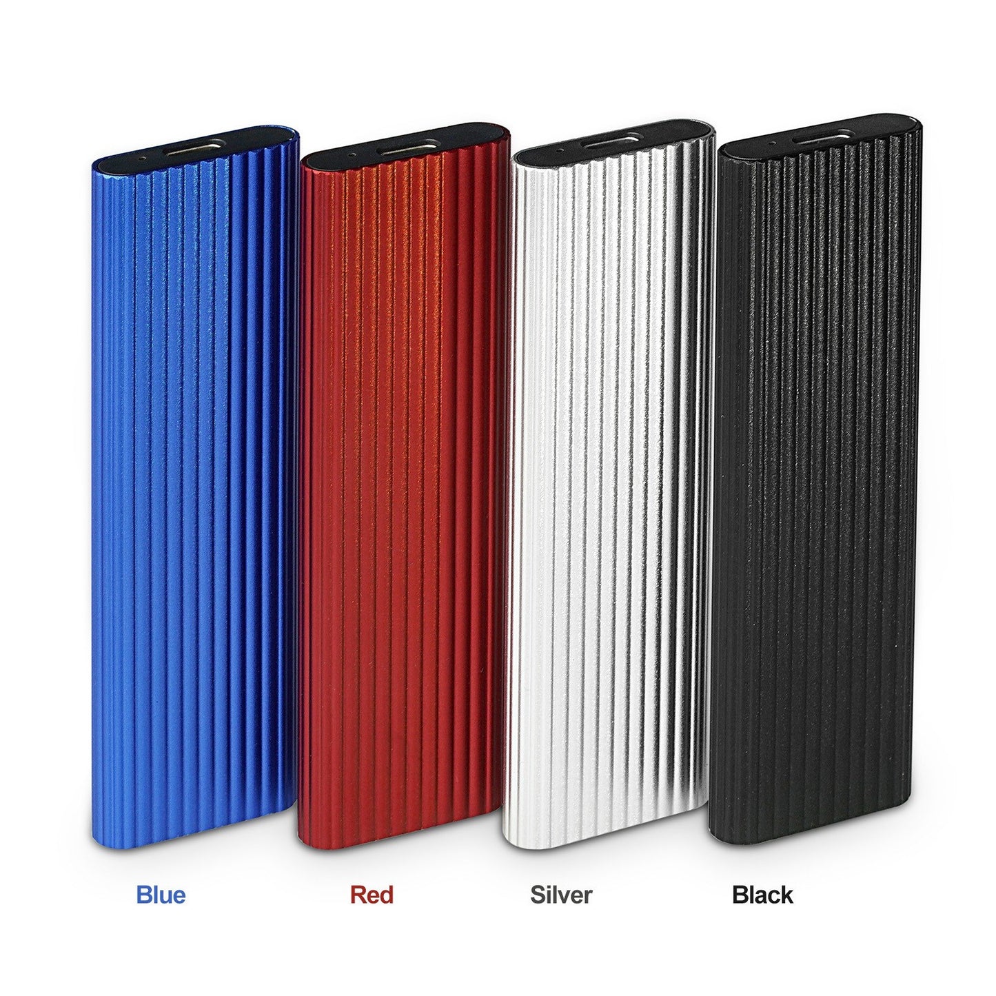 M.2 SATA NVME to USB 3.1 Hard Drive Enclosure Dual Protocol 10Gbps Transmission Portable Type-C External Enclosure Aluminum Alloy Shell with LED Light - Silver