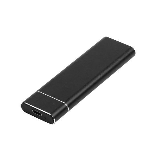Type-C Mobile Solid State Drive Case Portable USB3.1 Interface SSD Shockproof Aluminum Alloy Solid State Drive Case - Black/2TB