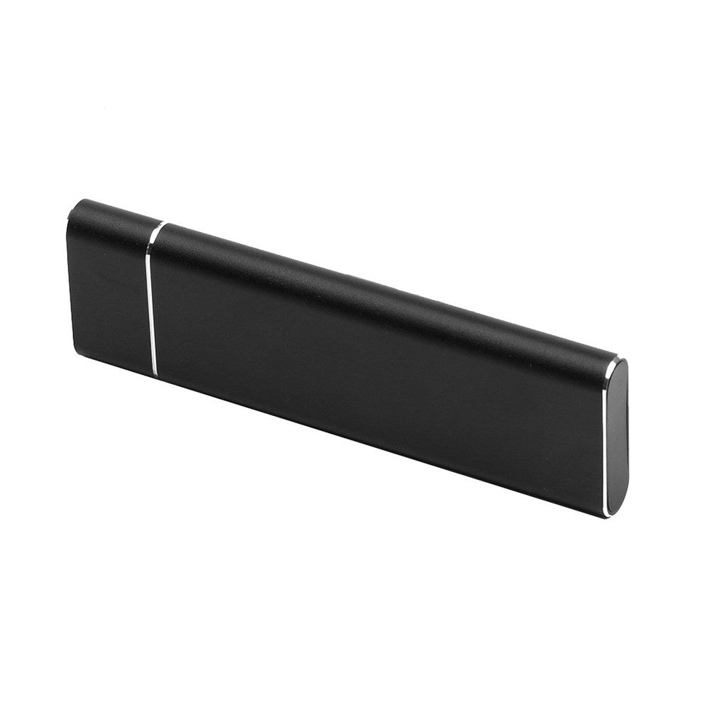 Type-C Mobile Solid State Drive Case Portable USB3.1 Interface SSD Shockproof Aluminum Alloy Solid State Drive Case - Black/2TB