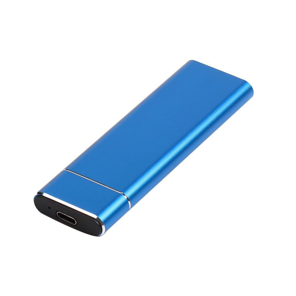 Type-C Mobile Solid State Drive Case Portable USB3.1 Interface SSD Shockproof Aluminum Alloy Solid State Drive Case - Blue/1TB