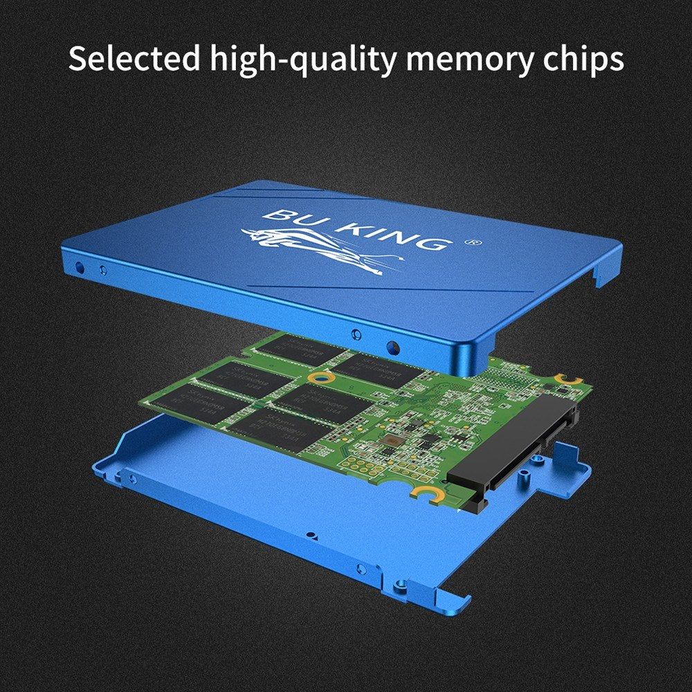 Uniqkart SSD 2.5inch Black Bear Compatibility Speed Transmission Rock-solid Reliability High-quality Memory Chips - Blue/60GB