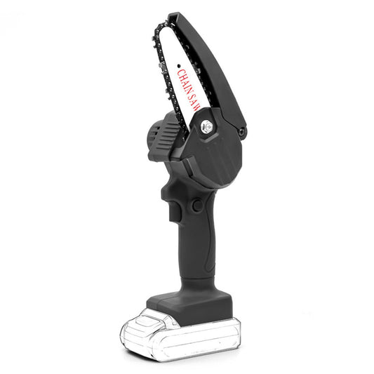 Portable Rechargeable Lightweight Cordless Chainsaw for Wood Cutting Tree Pruning - Black/Type 1