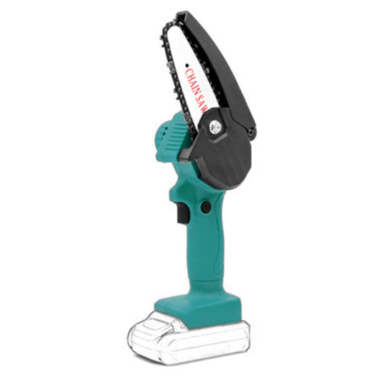 Portable Rechargeable Lightweight Cordless Chainsaw for Wood Cutting Tree Pruning - Green/Type 1
