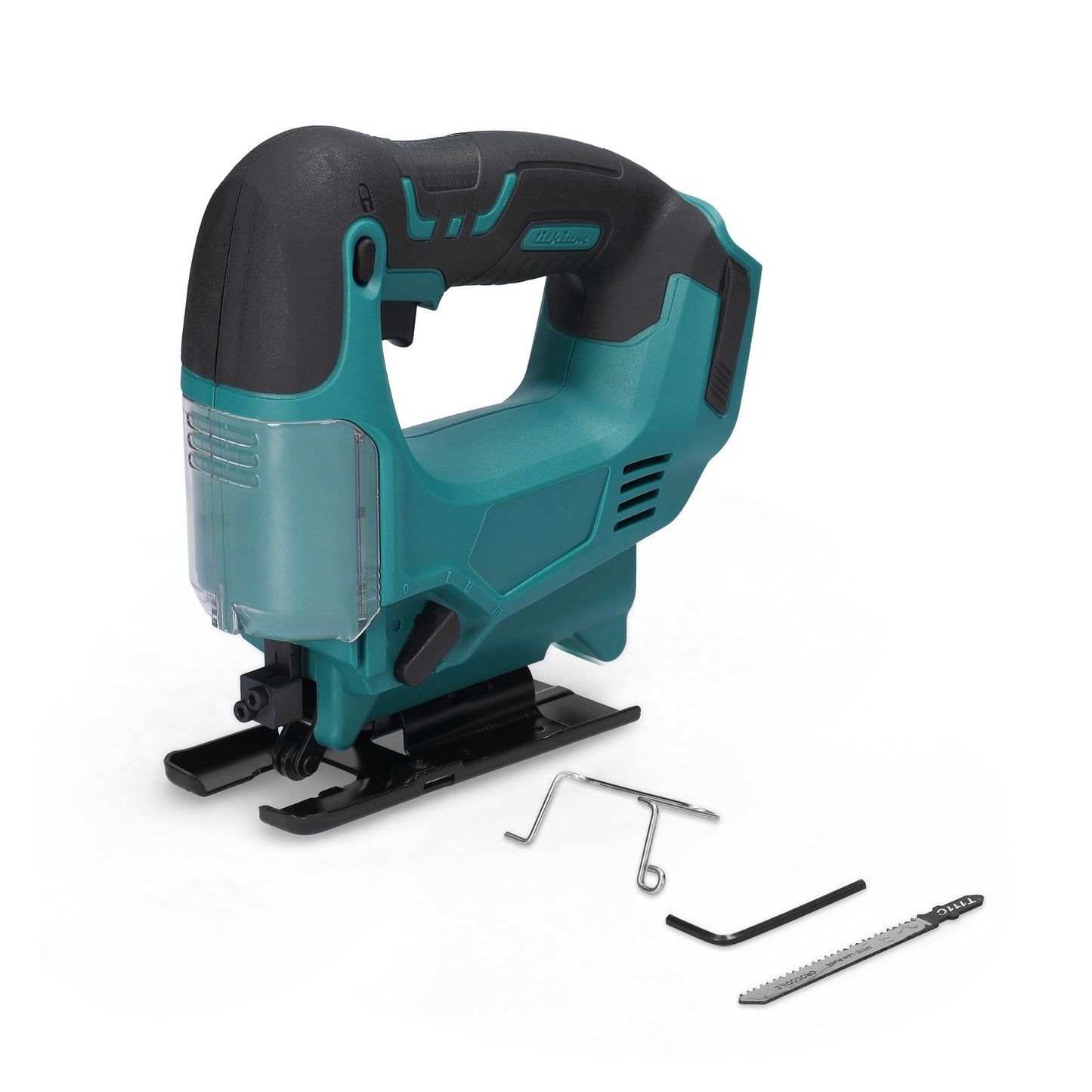 Cordless Jigsaw Adjustable Speed Multi-Function Portable Outdoor Electric Jigsaw Metal and Wood Jigsaw Woodworking Power Tool - Green