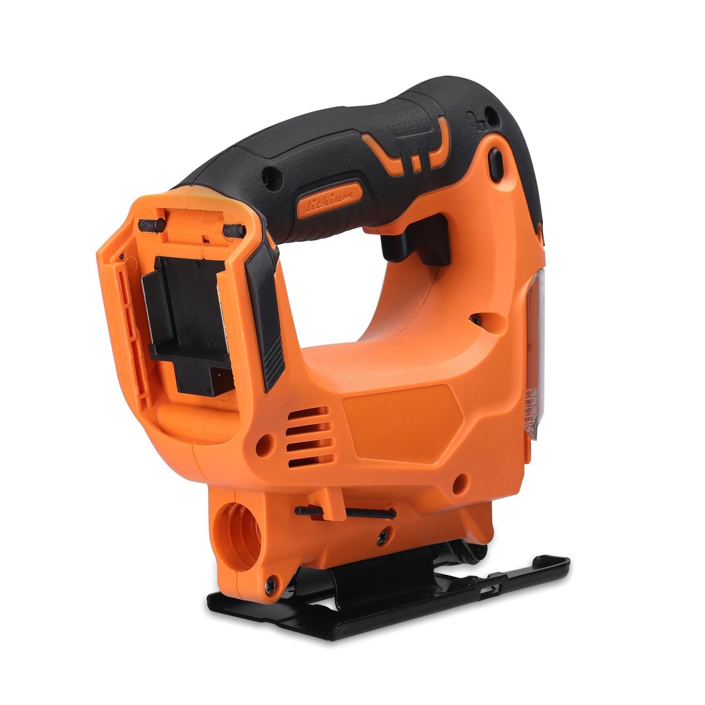 Cordless Jigsaw Adjustable Speed Multi-Function Portable Outdoor Electric Jigsaw Metal and Wood Jigsaw Woodworking Power Tool - Orange