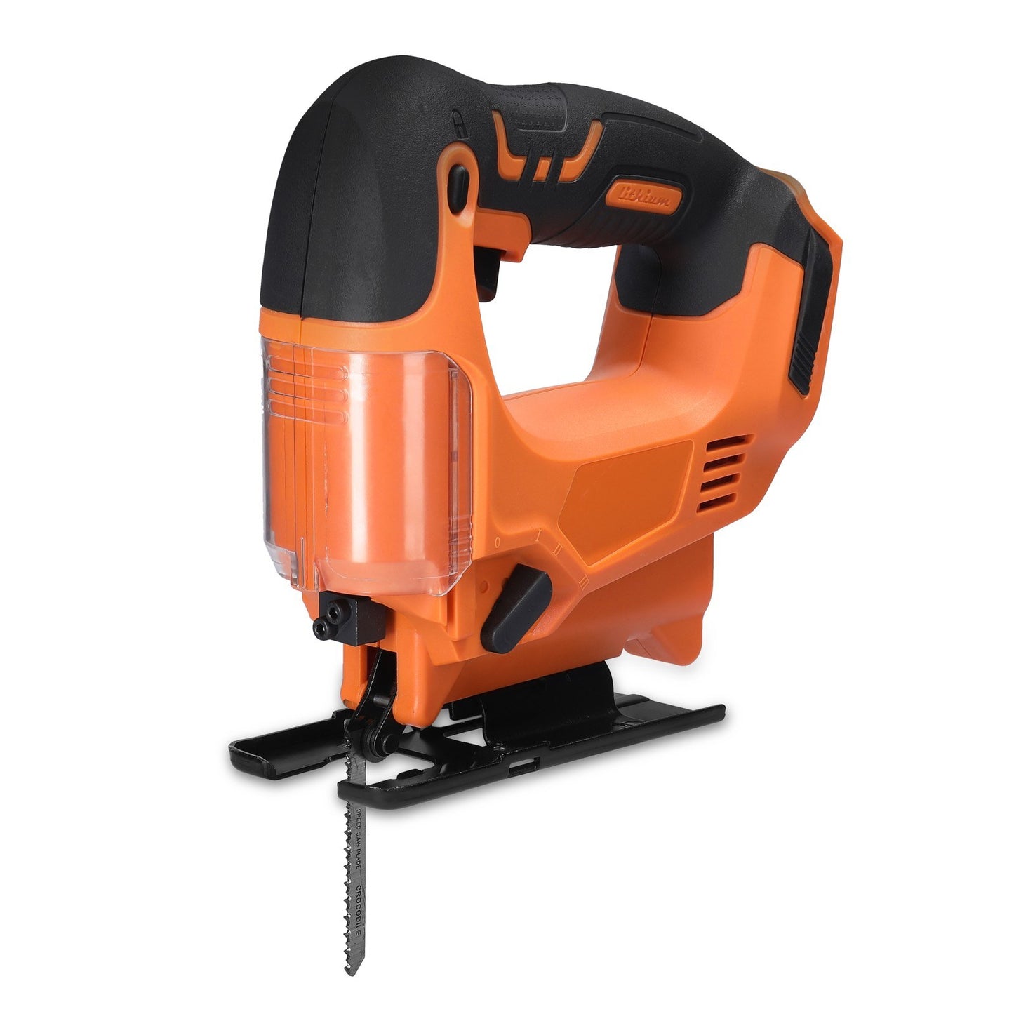 Cordless Jigsaw Adjustable Speed Multi-Function Portable Outdoor Electric Jigsaw Metal and Wood Jigsaw Woodworking Power Tool - Orange