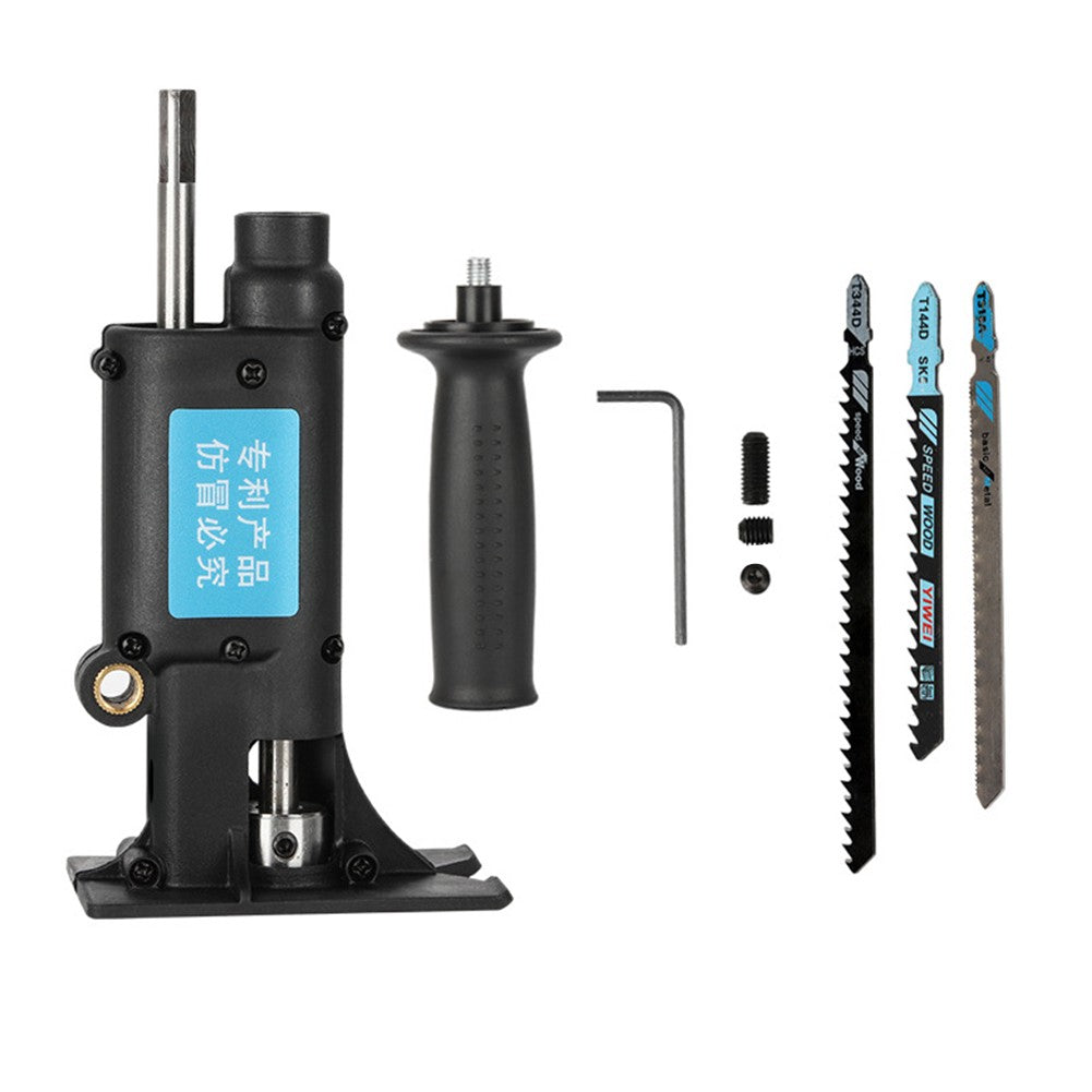 Portable Electric Drill Modified To Electric Saws Accessory Electric Reciprocating Saws Drill to Jig Saws Woodworking Cutting Utility Tool with 3 Sawblades
