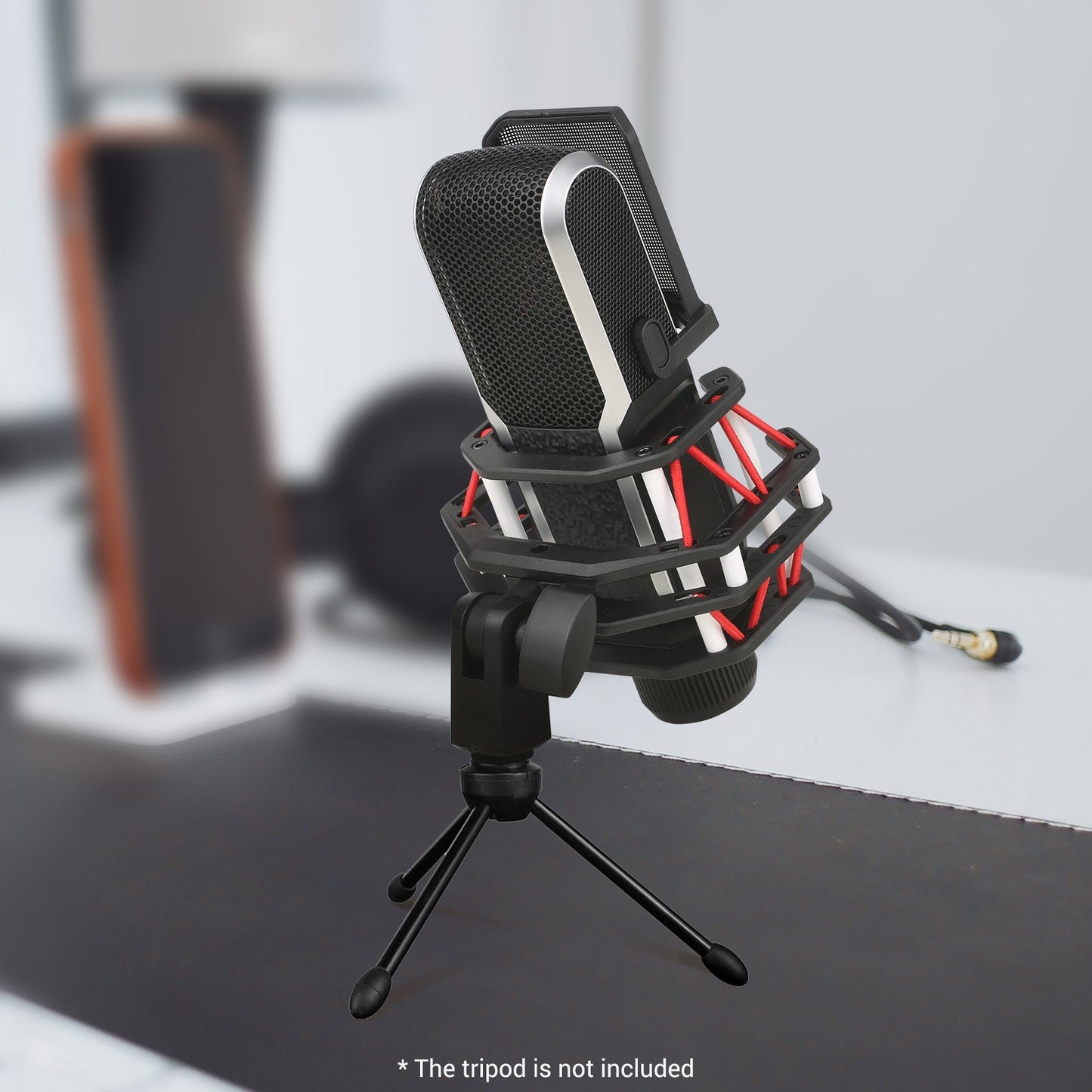 26mm Diaphragm Condenser Microphone XLR Studio Cardioid Condenser Microphone Kit with Shock Mount Clip Mic Rack and Portable Carry Case