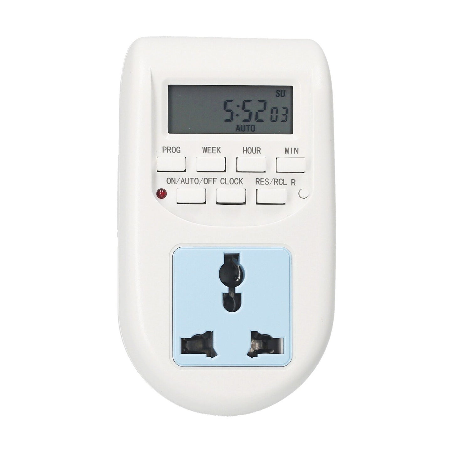 Plug-in Digital Timer Switch Energy-saving Weekly Programmable Electrical Timer Outlet 16 Independent ON/OFF Programs for Home Office Lights Fans TV Kitchen Appliances (220V-240V, EU Plug)