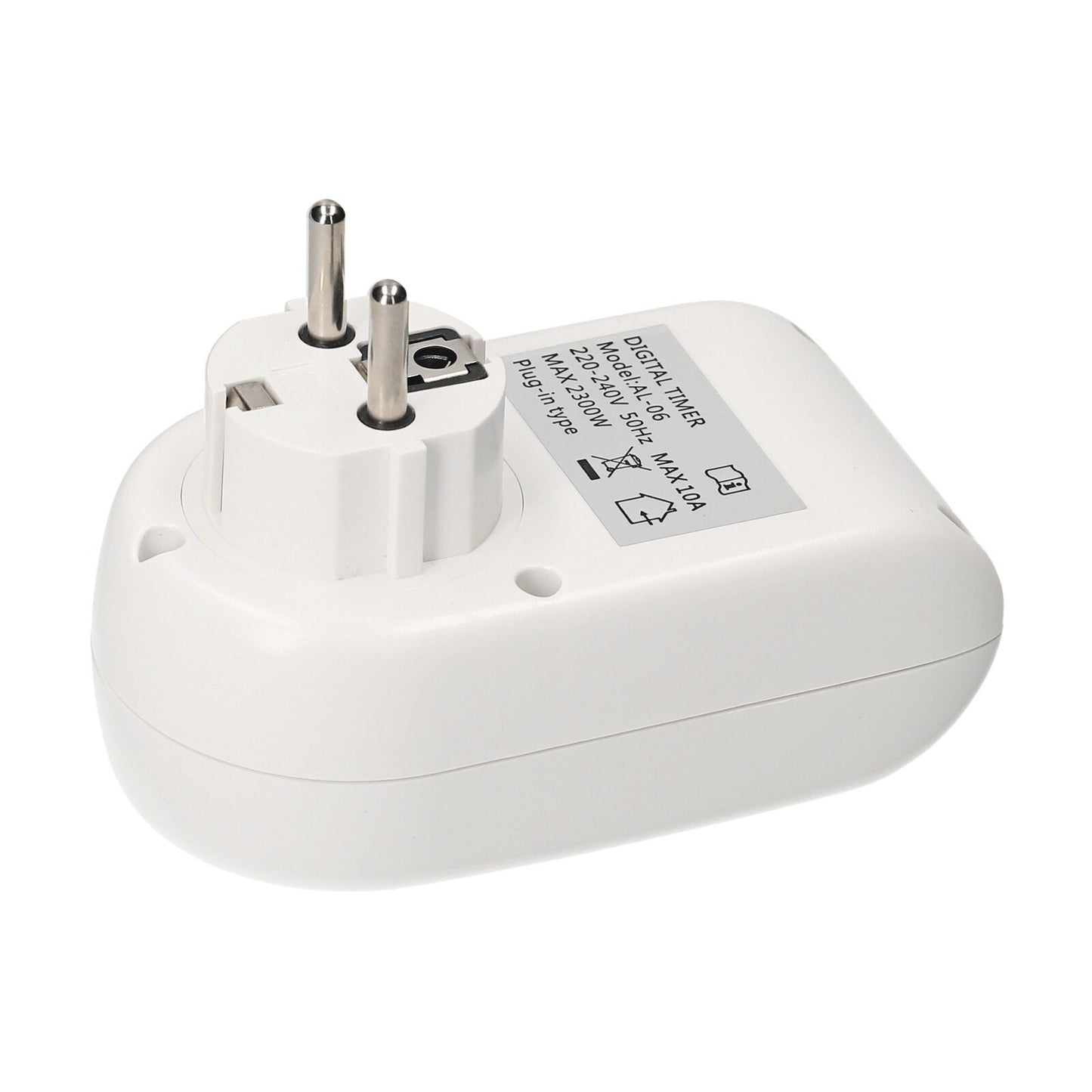 Plug-in Digital Timer Switch Energy-saving Weekly Programmable Electrical Timer Outlet 16 Independent ON/OFF Programs for Home Office Lights Fans TV Kitchen Appliances (220V-240V, EU Plug)