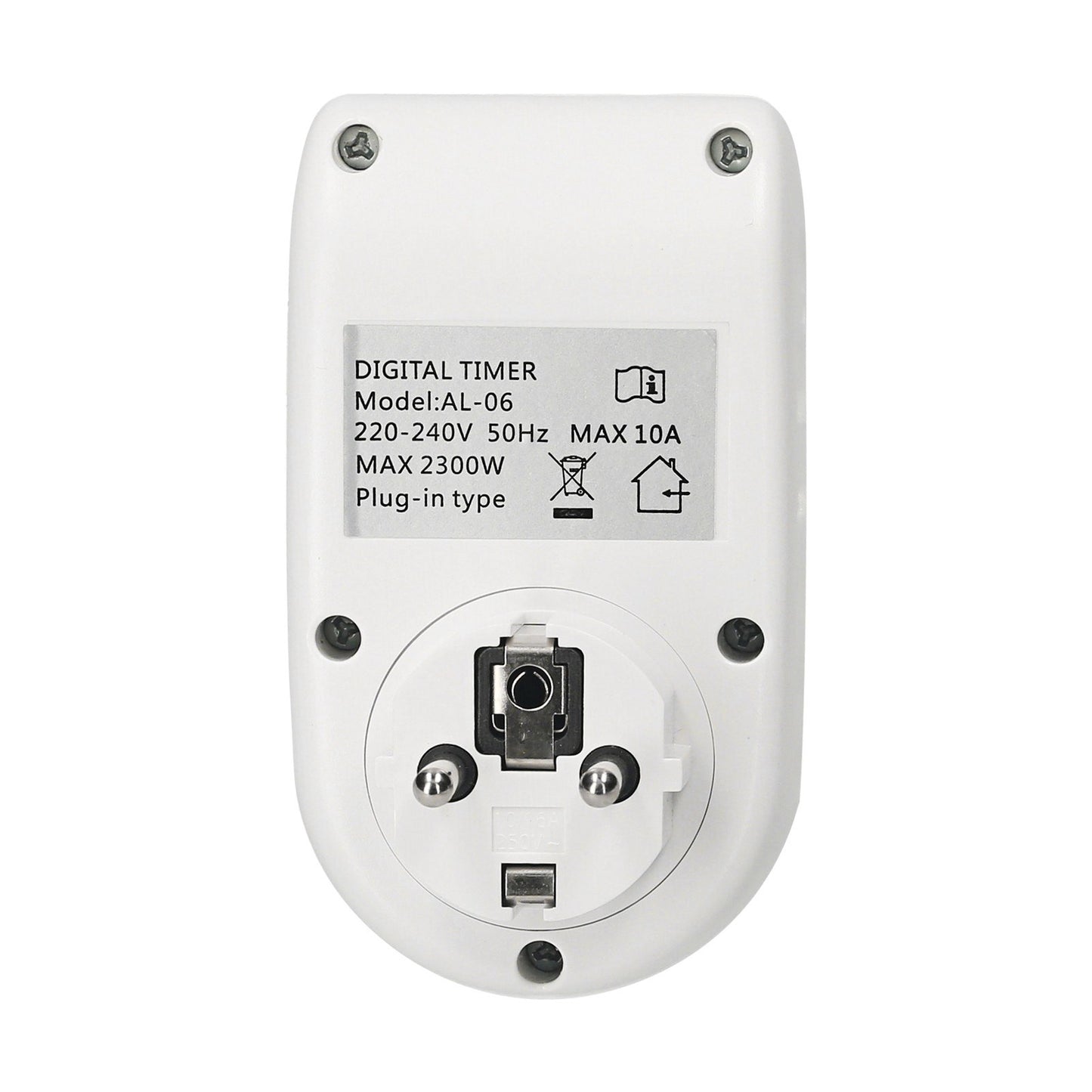 Plug-in Digital Timer Switch Energy-saving Weekly Programmable Electrical Timer Outlet 16 Independent ON/OFF Programs for Home Office Lights Fans TV Kitchen Appliances (220V-240V, EU Plug)