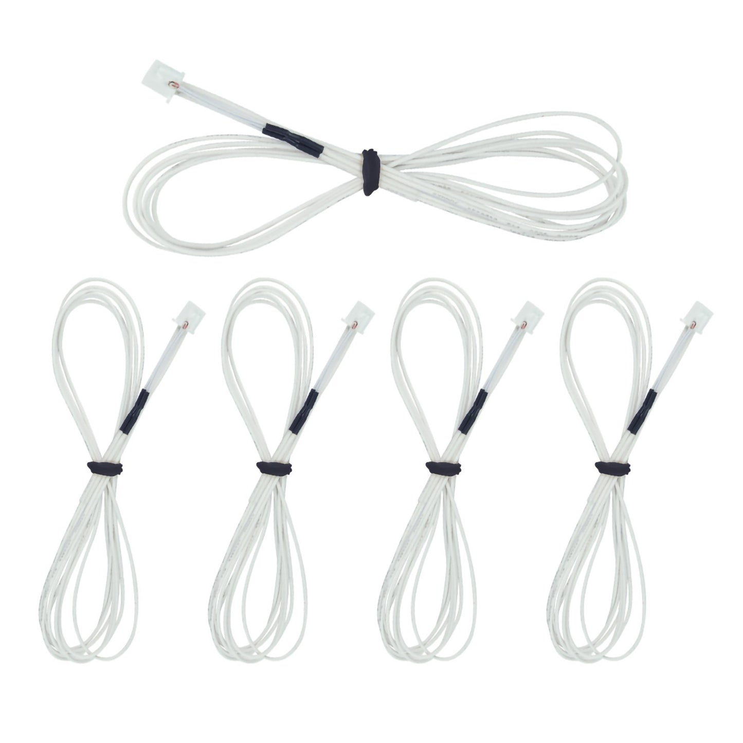 5PCS 3D Printer NTC 3950 Thermistors Temp Sensor NTC3950 100K ohm for Creality Ender 3 Anycubic Mega 3D Printer Heatbed Hot End Extruder - White/1 Meter