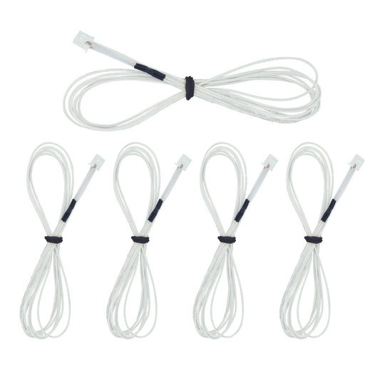 5PCS 3D Printer NTC 3950 Thermistors Temp Sensor NTC3950 100K ohm for Creality Ender 3 Anycubic Mega 3D Printer Heatbed Hot End Extruder - White/1 Meter
