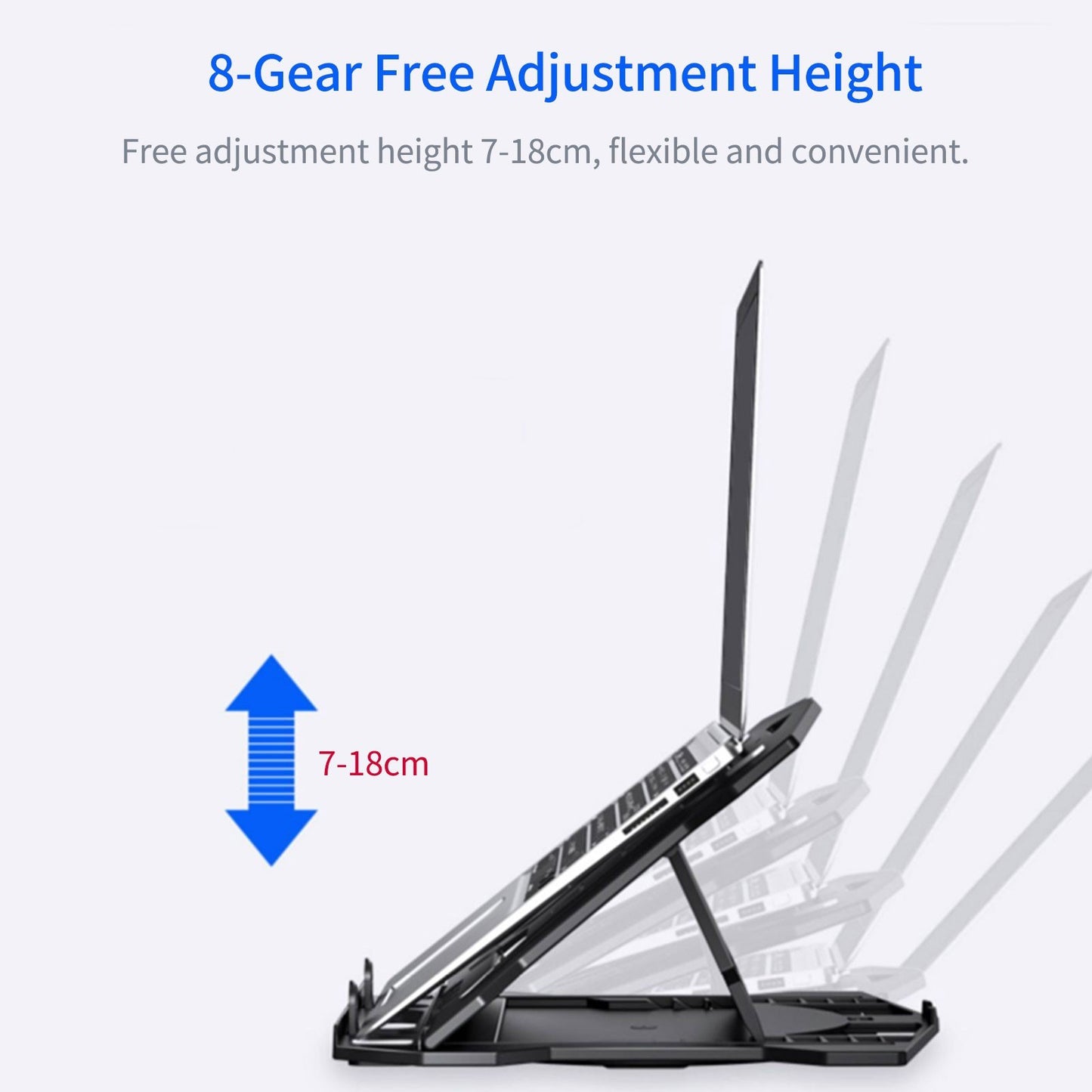 Portable Foldable Laptop Riser Stand Laptop Desktop Holder with Height Adjustment Ergonomic Computer Notebook Stand Bracket for Laptop Tablet within 10-15.6 Inches - White/Style 1